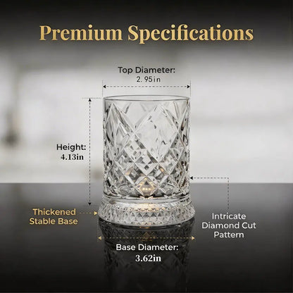 Luxury 360° Spinning Crystal Glass -Star-Cut Stress Relief Whiskey & Wine Glass,Elegant European Barware Gift, Rotating Glasscup Spinning Glass Cup Gift an Illuminated Base Summerwins,Summerwins