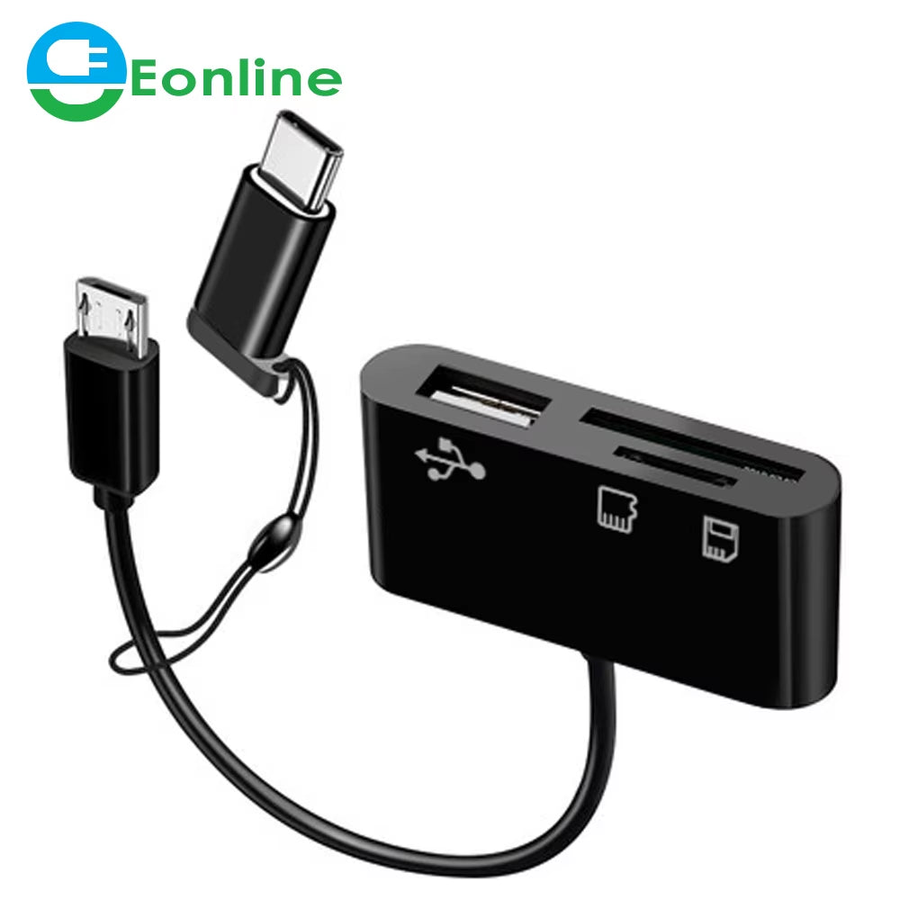 Ultimate 6-in-1 Multifunction Type-C Card Reader: Fast SD/TF USB Memory Card Converter for Macbook, Samsung, and Xiaomi