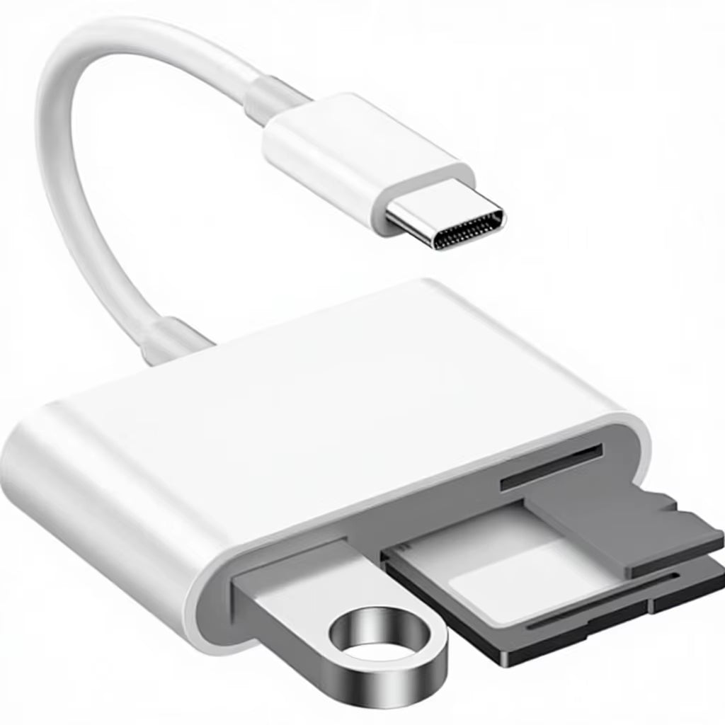 Elevate Your Mobile Experience with the Rocketek 3 in 1 USB-C SD TF Card Reader Adapter for iPhone 17/16/15, MacBook, iPad, and More!