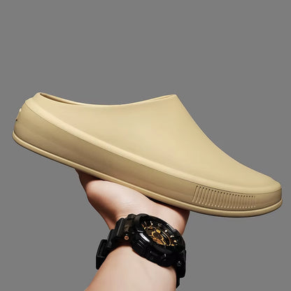 Classic Men'S Solid EVA Summer Slippers High Quality Mens Casual Waterproof Shoes Men Slip-On Outdoor Slipper Man Beach Slides