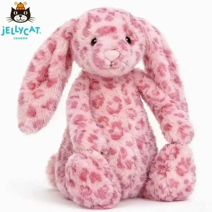 Jellycat Cobblehop Leopard Bunny Plush, Cute Stuffed Animal Doll, Gift for Her, Soft Collectible Bunny with Dust Bag, NWT