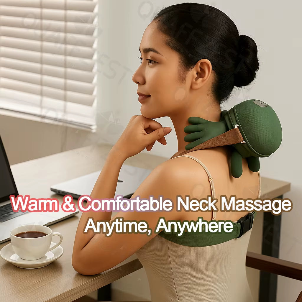 Ultimate N7 Wireless Neck and Shoulder Massager - Experience Relaxation with Kneading Heat Therapy