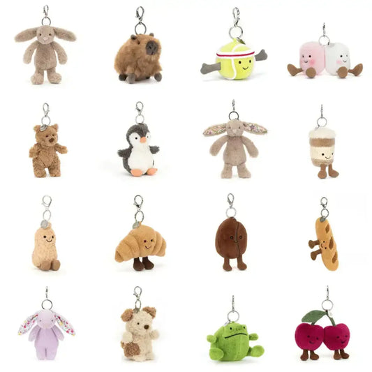 Jellycat Plush Keychain – Cute Mini Stuffed Animal Keyring, Soft Kawaii Bag Charm, Adorable Birthday Gift for Kids, Girls & Plush Collectors
