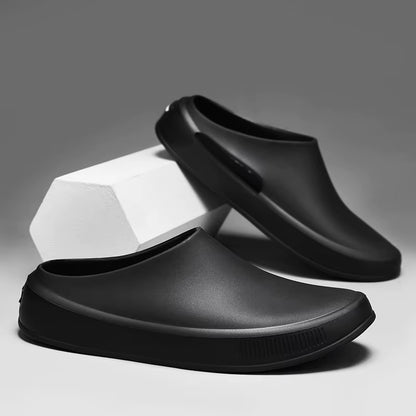 Classic Men'S Solid EVA Summer Slippers High Quality Mens Casual Waterproof Shoes Men Slip-On Outdoor Slipper Man Beach Slides