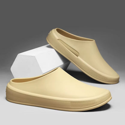 Classic Men'S Solid EVA Summer Slippers High Quality Mens Casual Waterproof Shoes Men Slip-On Outdoor Slipper Man Beach Slides