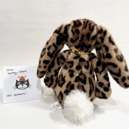 Jellycat Cobblehop Leopard Bunny Plush, Cute Stuffed Animal Doll, Gift for Her, Soft Collectible Bunny with Dust Bag, NWT