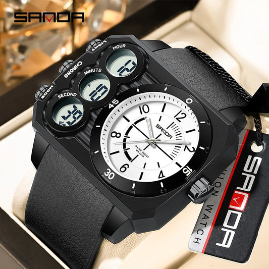 Montre Sportive en Silicone pour Hommes (SANDA 6237)