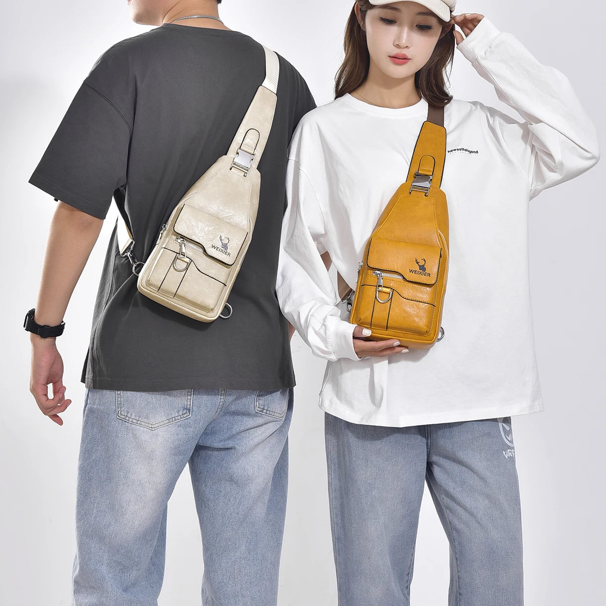 Discover the Ultimate 2026 PU Leather Crossbody Chest Bag - Waterproof, Stylish, and Spacious for Every Adventure!