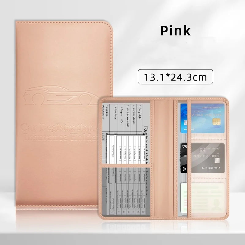 Custom Driver'S License Storage Card Holder PU Leather Card Holder Insurance Data File Certificate Protection Holder