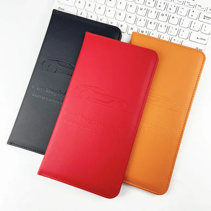 Custom Driver'S License Storage Card Holder PU Leather Card Holder Insurance Data File Certificate Protection Holder