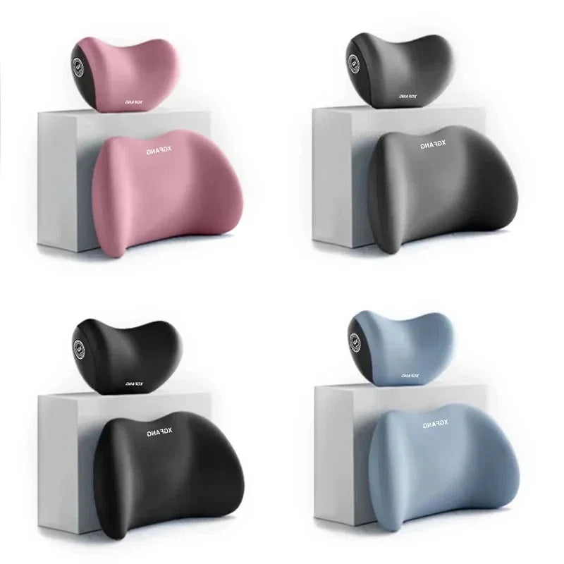 Ultimate Comfort Car Neck Pillow & Lumbar Support Cushion for Travelers