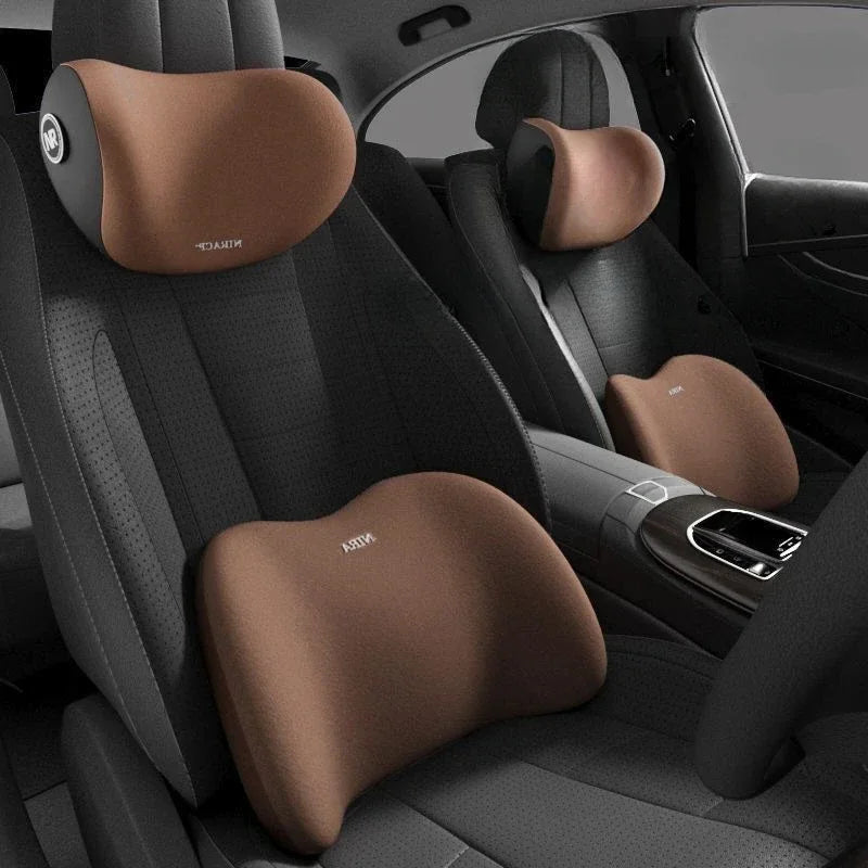 Ultimate Comfort Car Neck Pillow & Lumbar Support Cushion for Travelers