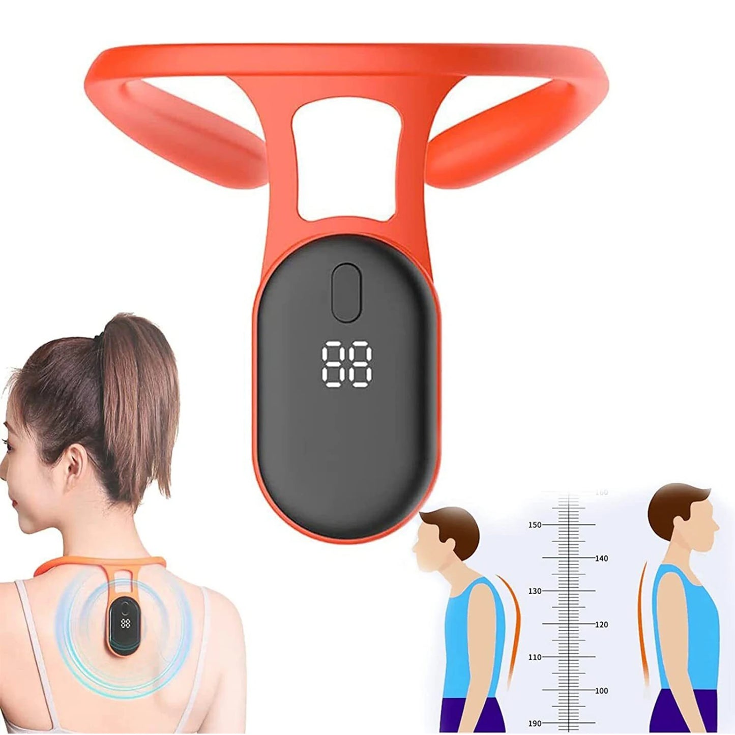 Revolutionary Smart Posture Corrector with Micro Vibration Reminder - Perfect for Adults and Kids!