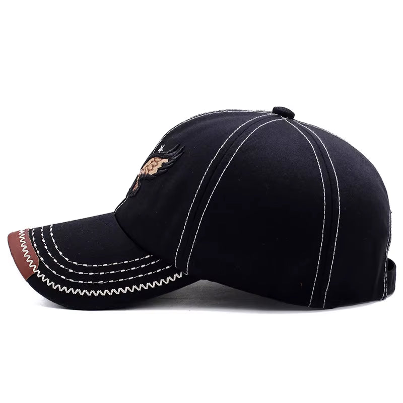 Hats Men'S and Women'S Four-Season Shade Baseball Cap Eagle Embroidery Korean Version Trendy Casual Couple Sunscreen Sun Hat