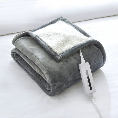 Luxurious Smart Control Electric Heated Throw Blanket - Adjustable Thermostat in Twin/Queen/King Size, Soft Flannel Fleece for Ultimate Comfort