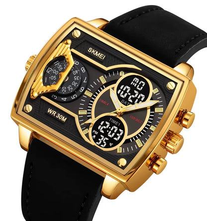SKMEI 2229 Men's Fashion Digital Quartz Watch - Dual Display Wristwatch for 2024