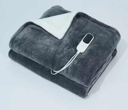 Luxurious Smart Control Electric Heated Throw Blanket - Adjustable Thermostat in Twin/Queen/King Size, Soft Flannel Fleece for Ultimate Comfort