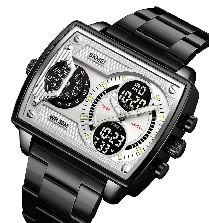 SKMEI 2229 Men's Fashion Digital Quartz Watch - Dual Display Wristwatch for 2024
