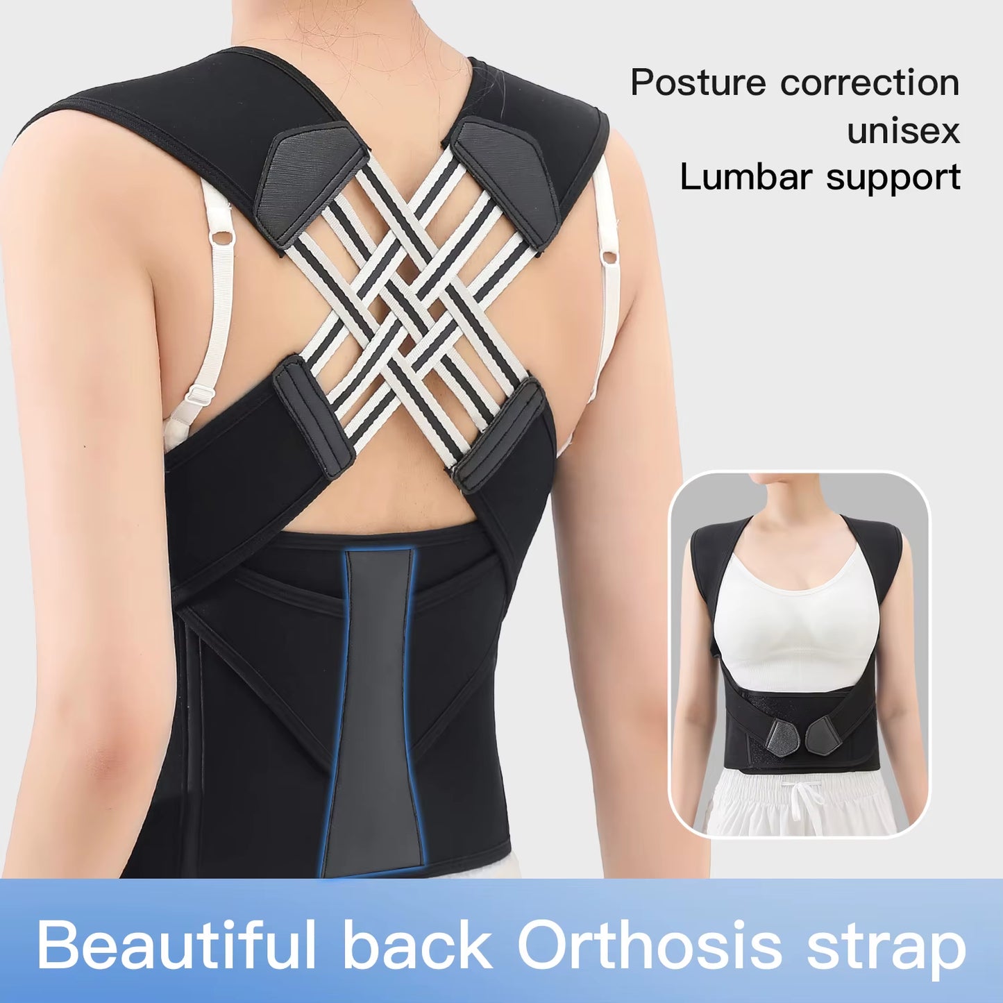 Experience Ultimate Comfort and Support with Our Adjustable Back Brace Posture Corrector for Men and Women - Relieve Upper and Lower Back Pain Effortlessly!