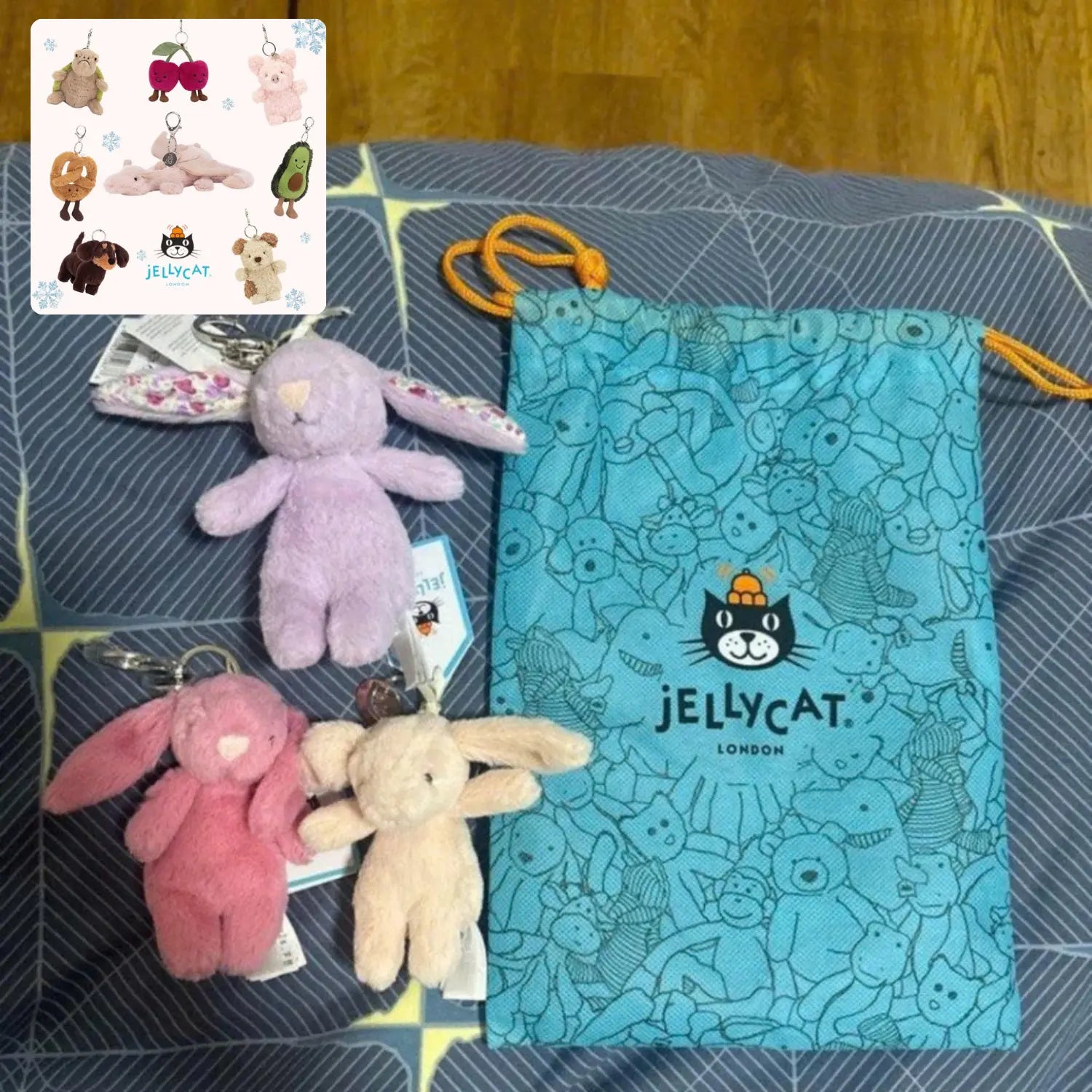 Jellycat Plush Keychain – Cute Mini Stuffed Animal Keyring, Soft Kawaii Bag Charm, Adorable Birthday Gift for Kids, Girls & Plush Collectors