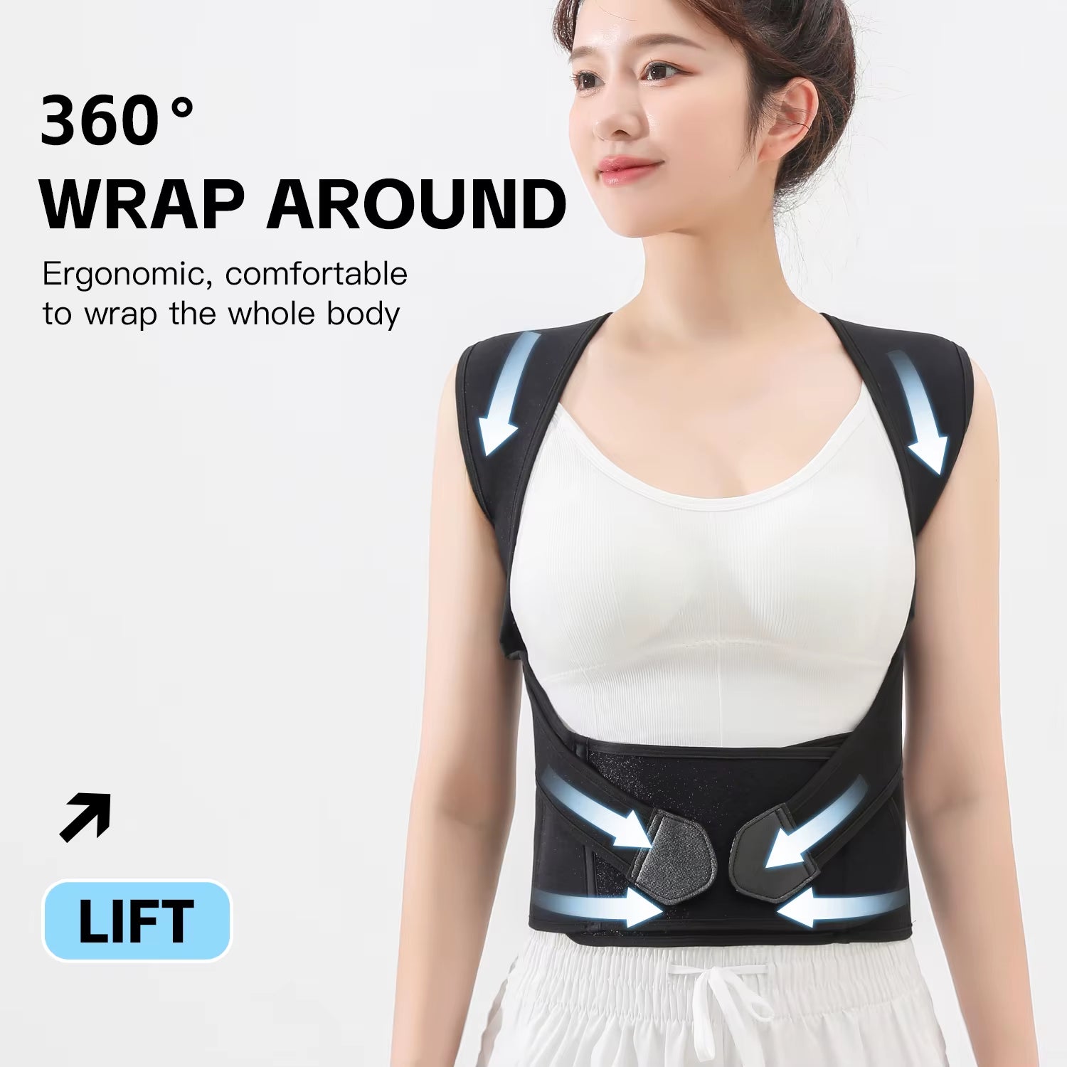 Experience Ultimate Comfort and Support with Our Adjustable Back Brace Posture Corrector for Men and Women - Relieve Upper and Lower Back Pain Effortlessly!