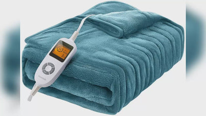 LUXUEUSE Couverture Chauffante Électrique – Flanelle Douce, 3 Tailles, Télécommande